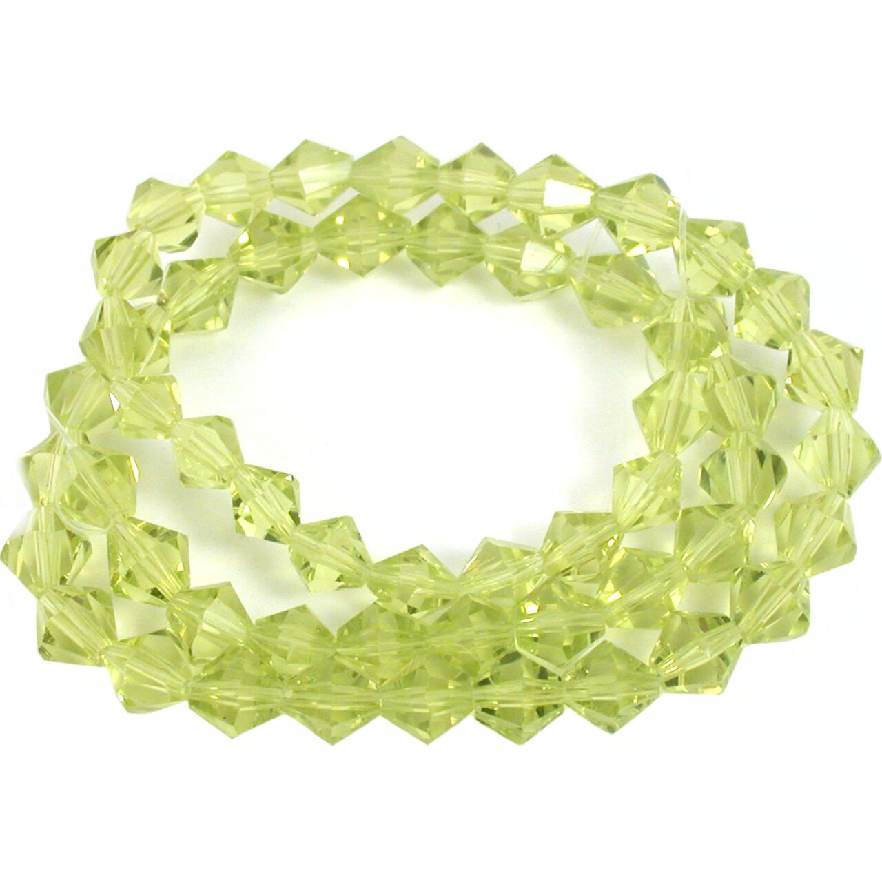 Bicone Faceted Fire Polished Chinese Crystal Beads Olive 6mm 1 Strand